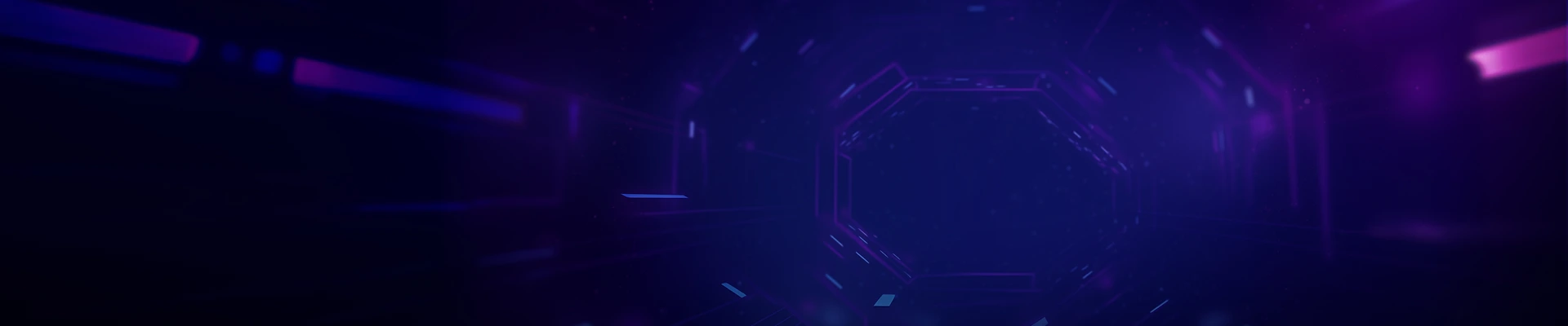 Неоновый тоннель в фиолетовых тонах — фон PromoHub